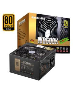 Huntkey WD500K Gold 500W PC Power Supply (80PLUS Gold/Single Rail 40A/Full Voltage/LLC+SR+DC-DC/Smart Temperature Control/APEX Legends)