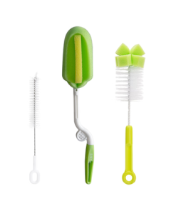 Elegant Collection Sponge Brush Set - Bottle Brush, Cup Brush, and Tea Utensil Cleaner with Spout Scrubber, 3-Piece Cleaning Tool Kit for Cups and Teapots