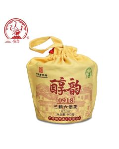 Sanhe Liubao Tea "Chun Yun 0918" 2019 Special Grade Compressed Tea 600g Bamboo Basket Packed, Wuzhou Guangxi Specialty