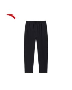 ANTA (ANTA) [Same Style as Lin Xiaojun] Men's Sports Pants Summer Ice Silk Straight Breathable Running Pants Black 4XL (Men's 195)
