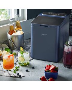 Bear (Bear) Ice Maker for Home, Dorm Mini Ice Maker, Small Office Cold Drink Snowflake Machine, Automatic Round Ice Cube Maker for Smoothies and Cocktails ZBJ-B01W1