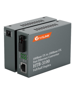 netLINK HTB-3100AB-15KM 100Mbps Single-Mode Single-Fiber Media Converter SC Interface 15km (Pair)