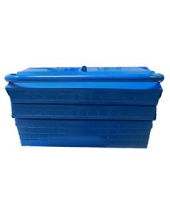 Huadema Repair Toolbox Portable Folding Storage Box Vehicle Metal Case Single Handle Blue 3-Layer