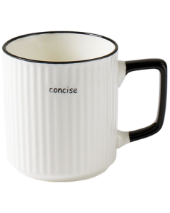 Baijie Ceramic Mug Large Capacity Coffee Cup for Breakfast, Office, Milk or Water, Single 400ML