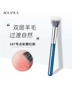 AOLANLA Stippling Blush Brush, Wool Detail Highlighter Contour Brush, Natural Blending Face Makeup Brush for Beginners
