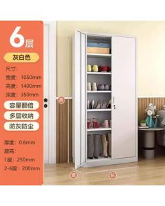 ZLIII 6-Tier Steel Shoe Cabinet with Lock, Large Capacity Iron Entryway Storage Cabinet