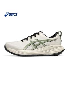ASICS Men's Cushioned Grip Breathable Running Shoes GEL-CUMULUS 27 White/Green 42.5