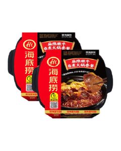 Haidilao Self-Heating Hot Pot Spicy Tender Beef Flavor 435g/Box, Internet-Famous Recommended Convenient Instant Lunch for the Lazy