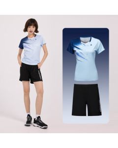 kawasaki Kawasaki Women's Badminton Professional Sports Round Neck Short Sleeve + Shorts Set B2815 Light Blue L