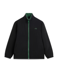 Li Ning Fleece-Lined Water-Resistant Patchwork Casual Jacket for Teen Boys, Autumn/Winter 2025 Stand Collar Sports Coat YYMV077