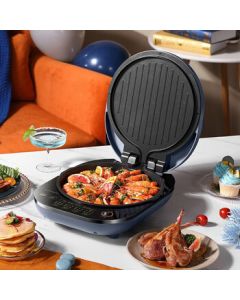 Joyoung Electric Pancake Maker, Deep Detachable and Washable, Double-Sided Independent Heating, Multi-Function Non-Stick Grill, Smart Touch Control JK30-GK530
