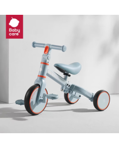 babycare 2-in-1 Tricycle - Kids Balance Bike & Ride-On Walker for 1-5 Years Old, Monin Blue