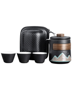 Shangyanfang Travel Tea Set Portable Quick Cup Solo Outdoor Kungfu Tea Pot and Cup Set Mid-Autumn Festival Gift