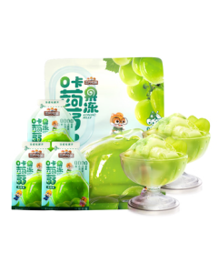 Three Squirrels Konjac Jelly Green Grape Flavor 480g, Zero Fat Low-Calorie Trendy Office Snack