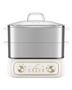 SUPOR Electric Steamer Pot, Multi-functional Electric Hot Pot for Home Use, 18L Large Capacity Stainless Steel Multi-purpose Pot with Stewing, Steaming, and Boiling Functions (Model: ZN30FK1069)
