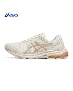 ASICS Women's GEL-PULSE 11 Cushioned Comfort Running Shoes - White/Gold - Size 38
