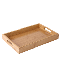 YIJUKE Bamboo Tea Tray, Household Tea Cup and Teaware Tray, Rectangular Bamboo Tea Tray for Cups