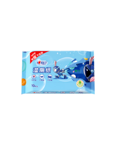 Xiangxiangyin Little Flying Rabbit Flushable Wet Wipes - 10 Extra Thick Sheets, Intimate & Toilet Cleaning, Portable for Babies