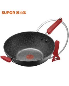 SUPOR Wok Starstone Non-Stick Red Dot Oil Control Frying Pan for Gas Stove and Induction Cooker PC32W8 32cm