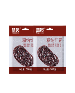 HopeOne Red Bean 1000g Baking Ingredient Sweetened Red Bean for Desserts, Shaved Ice, Milk Tea, Red Bean Paste 500g*2