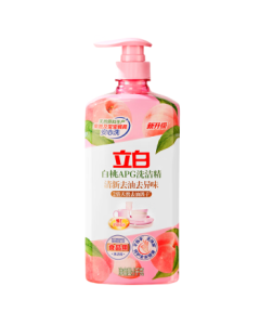 Liby White Peach APG Dishwashing Liquid 1kg, Type A Fruit & Vegetable Bottle Detergent, Efficient Oil Removal and Odor Elimination