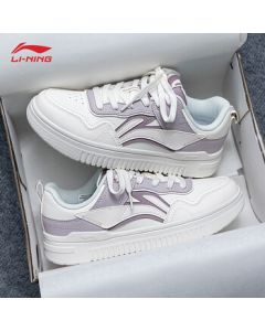 Li Ning Cloud Board Sneakers for Women, Authentic Autumn New Low-Top Casual Shoes, White Sneakers, Breathable Lightweight Soft-Sole Sports Shoes
