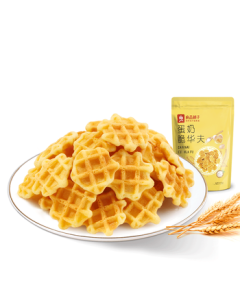 Liangpin Puzi Egg Milk Crispy Waffle 105g, Nutritious Breakfast Biscuit Pastry Meal Replacement