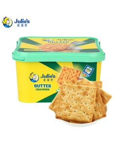 Julie's Malaysia Imported Cream Soda Milk Salt Biscuits Snack Breakfast 500g/Box