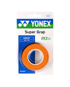 YONEX Badminton Grip Tape Sweat-Absorbent Overgrip AC-102C-451 Dark Orange 3-Pack