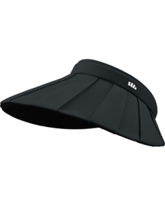 beneunder Women's Pleated Shell Black Glue Sun Hat for UV Protection, Wide Brim Sun Visor, Hollow Top Cap BM56124