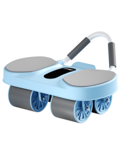 LI-NING Four-Wheel Ab Roller with Auto-Return, Dual-Use Elbow Support Ab Wheel for Home Workout, Core Training Equipment for Men and Women