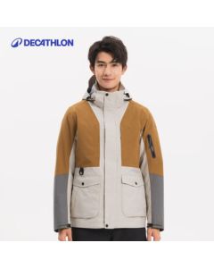Decathlon Men's 3-in-1 Jacket with Down Fill, Waterproof Windproof Outdoor Mountaineering Coat for Autumn and Winter - 5592584
