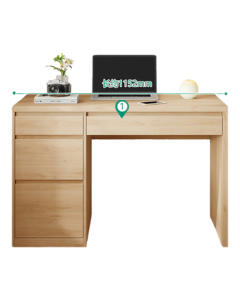 QuanU Furniture Compact Study Desk with Storage Cabinet, Square Table for Home, Computer Desk, Office Desk