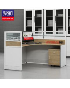 Dawn JPFZ08 Office Desk Single L-Shaped Staff Desk with Partition Workstation 1400*1400*1100mm