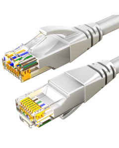 Jinghua CAT6 Ethernet Cable High-Speed Gigabit Network Cable for Home PC Broadband Set-Top Box Unshielded 8-Core Twisted Patch Cord Gray 2m W191G