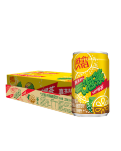 Vitasoy VITA Sparkling Lemon Flavored Carbonated Tea Drink 200ml*12 Cans, Sparkling Lemon Flavor, Mid-Autumn Festival Gift Box