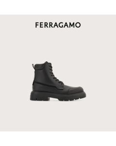 Ferragamo Men's Black Ankle Boots 0774485_M _ Size 95/43.5 Gift for Boyfriend