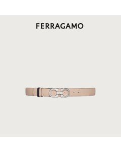 Ferragamo Women's Light Pink Reversible Adjustable Gancini Belt 0615288_C_100 Gift for Girlfriend