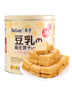 Silk Soy Milk Wafer Biscuits 350g Canned Marlboro Snacks Children's Sandwich Cookies Office Afternoon Tea Pastries
