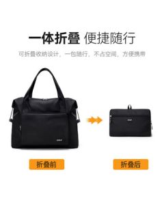 Golf Travel Bag Foldable Luggage Bag for Men and Women with Dry-Wet Separation Sports Handbag Black