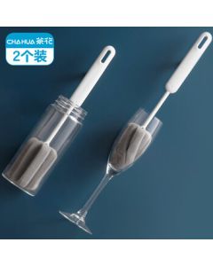 Camellia Cup Brush, 2-Pack Long Handle Bottle Brush, Sponge Brush for Cleaning Cups, Magic Cup Cleaning Brush