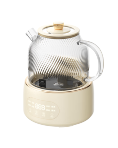 World Kitchen Corning Health Pot 1L All-Glass Constant Temperature Kettle, Tea Brewer, Office Essential, Home Herbal Tea Kettle, Stewing and Boiling Electric Kettle (Standard Model)