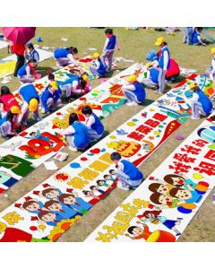 Youtao Gift National Day Doodle Scroll Canvas 5m Length * 0.6m Width Children's Drawing Coloring Sketch Canvas (Minimum 2 Sheets)