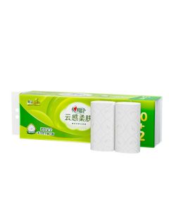 Hearttex Coreless Toilet Paper, Cloud-Touch Soft Skin 4-Ply 117g*12 Rolls, Gentle & Non-Irritating, Flushable, Pack of Toilet Paper