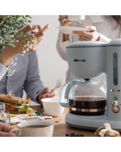 Bear Coffee Maker American, Household Drip Automatic Mini Small Coffee Powder and Tea Dual-Use Office Tea Brewing Machine KFJ-A06K1