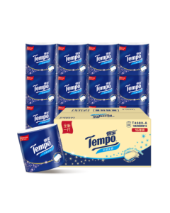 TEMPO Yibo Same Style Unscented Toilet Paper 4-Ply*160g*16 Rolls Core Roll Paper Bath Tissue