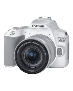 Canon EOS 200D II DSLR Camera Kit (EF-S 18-55mm IS STM) with 128GB Card - High-Definition Video & Vlog Shooting - White