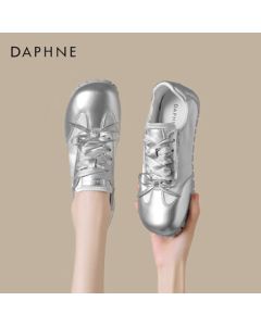 Daphne Women's Casual Shoes Versatile Soft-Soled Ballet-Inspired Sneakers Flat Training Shoes 4024101624 Silver 39
