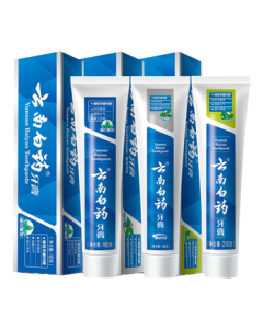 Yunnan Baiyao Toothpaste Classic Popular Oral Care Set - Stain Removal, Gum Protection, Whitening, Fresh Breath, Adult Toothpaste (3 Tubes, 555g Total)