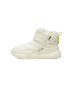 Li Ning Fleece-Lined Warm Water-Resistant Cushioned High-Top Casual Shoes for Teen Boys, 2025 New Sports Shoes YKCV221